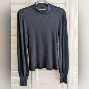 Abercrombie & Fitch Mock Neck Top Graphite Size Large